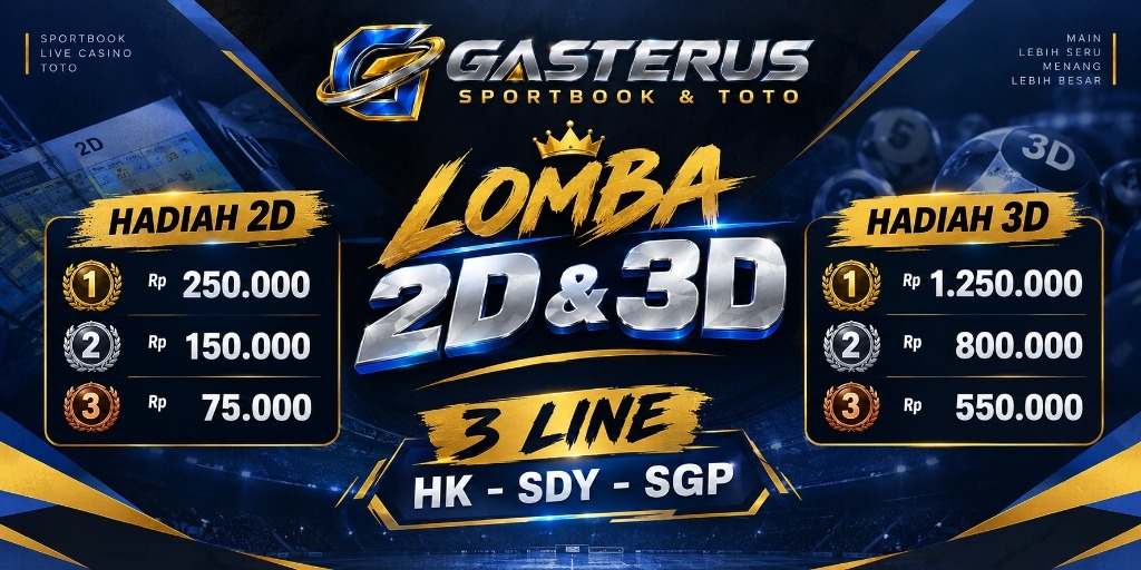 Lomba 2D & 3D 3 Line HK SDY SGP Gasterus